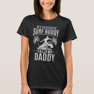 Camiseta Mens Water Surfing Surfing My Favorito Buddy Llama