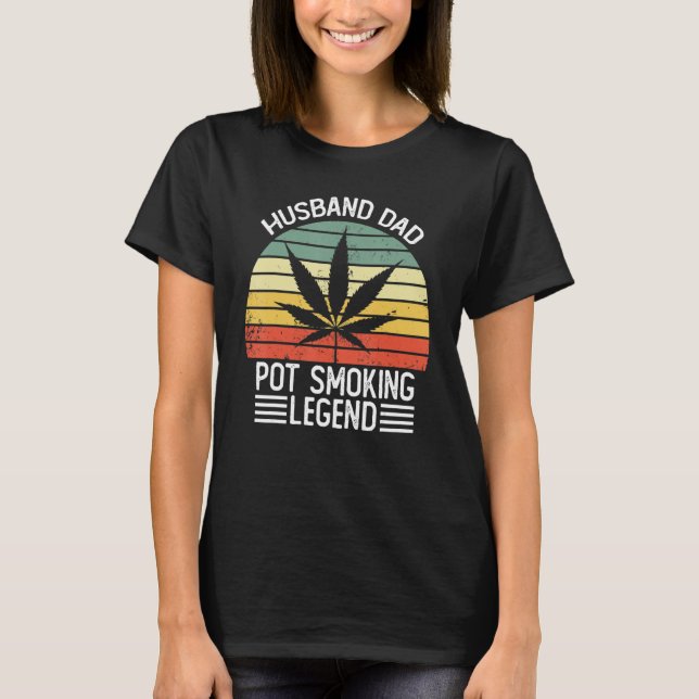 Camiseta Mens Weed Dad Stoner Husband (Anverso)