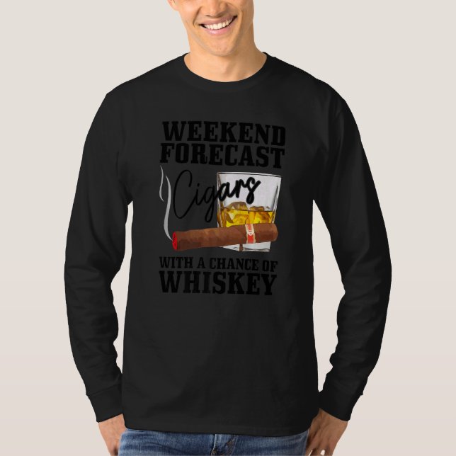 Camiseta Mens Weekend Forecast Cuban Cigars With Chance Of  (Anverso)