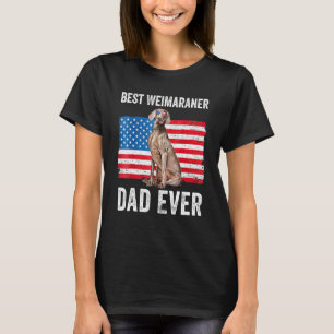 Camiseta Mens Weimaraner Dad American Flag Dog Owner 4O