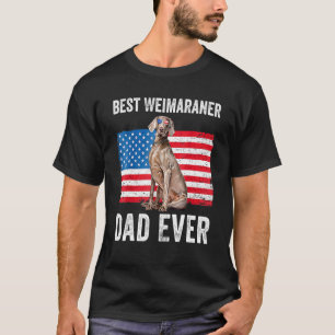 Camiseta Mens Weimaraner Dad American Flag Dog Owner 4O