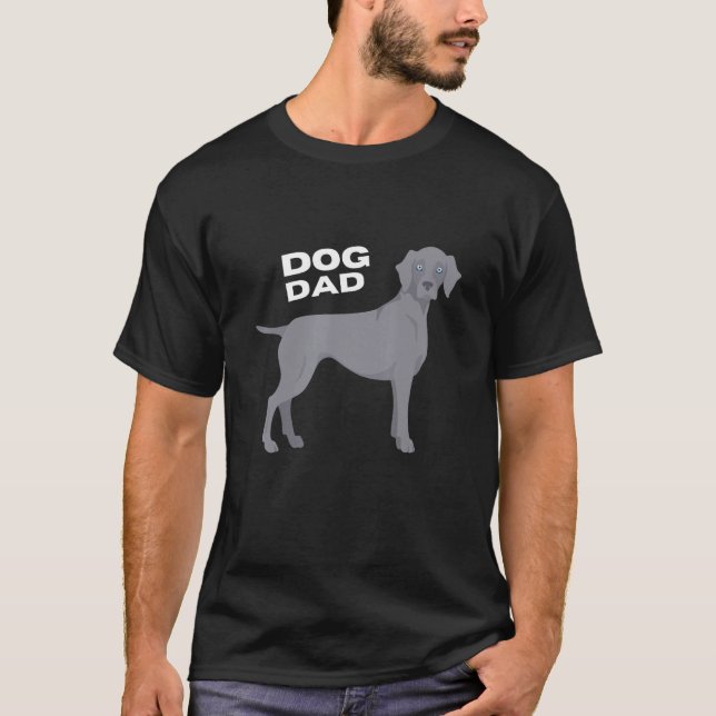 Camiseta Mens Weimaraner Dog Dad Man (Anverso)