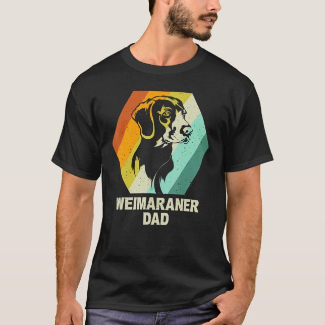Camiseta Mens Weimaraner Dog - Vintage Weimaraner Dad (Anverso)