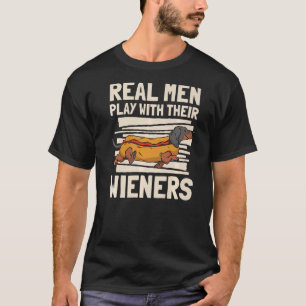 Camiseta Mens Weiner Dad Wiener Lover Hombres De Verdad Jue