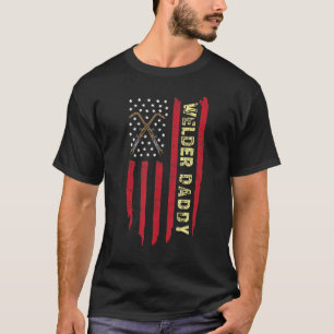 Camiseta Mens Welder Daddy Usa American Flag Welder Men