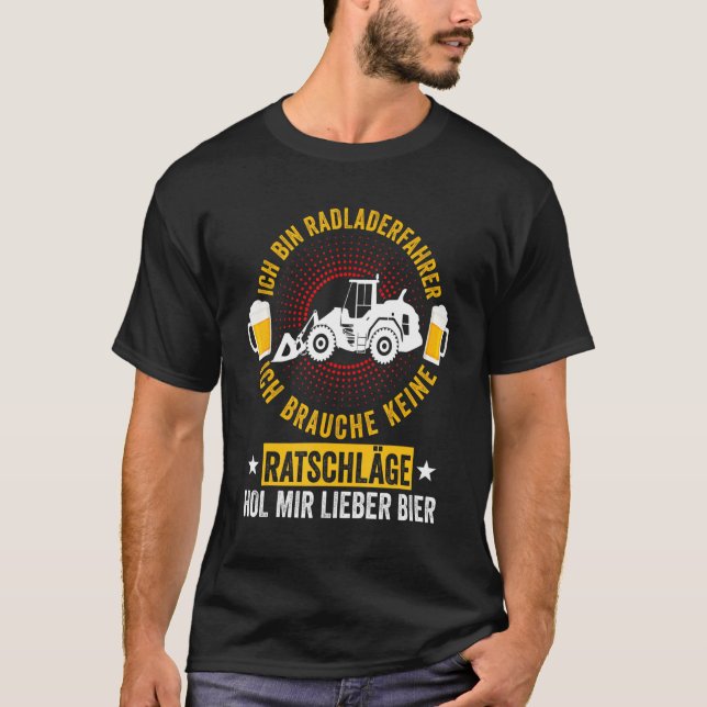 Camiseta Mens Wheel Loader Construction Worker Construction (Anverso)