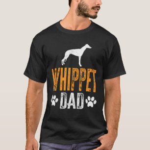 Camiseta Mens Whippet Dad Dad Gire Dog Daddy Whippet Padre