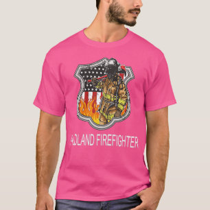 Camiseta Mens Wildland Firefighter Fire Rescue Red Line Wil