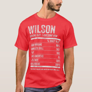 Camiseta Mens Wilson Nutrición Nombre Personalizado Nombre