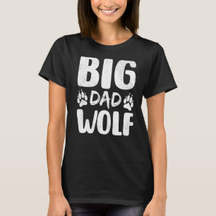 Camiseta Mens Wolf Dad Wolf Big Dad Wolf