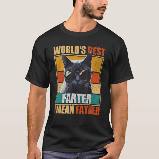 Camiseta Mens Worlds Best Farter I Mean Father Best Cat Dad (Anverso)