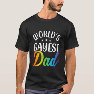 Camiseta Mens Worlds Gayest Dad Lgbt Gay Pride Mont