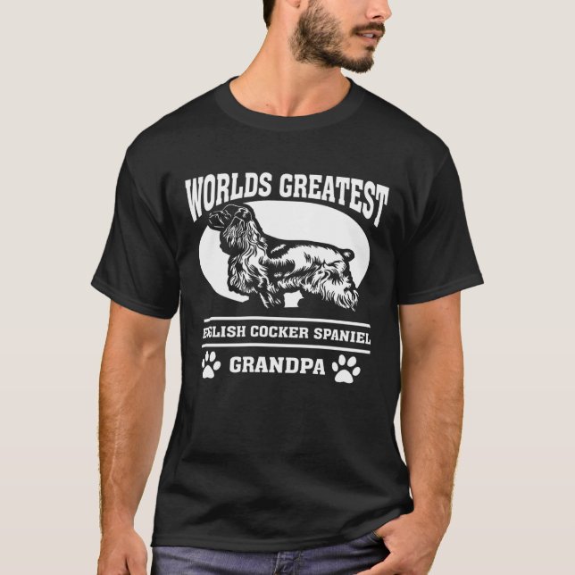 Camiseta Mens Worlds Greatest English Cocker Spaniel Grandp (Anverso)