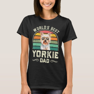 Camiseta Mens Worlds Mejor Yorkie Dad Vintage Yorkshire Ter