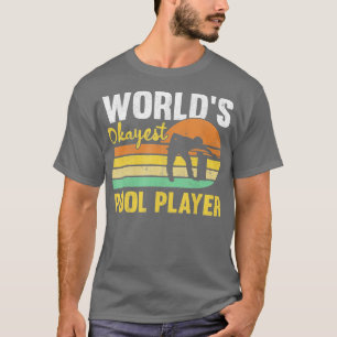 Camiseta Mens Worlds Okayest Pool Player Retro Funny Billia