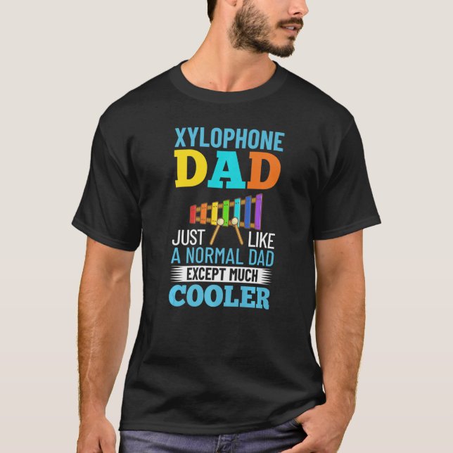 Camiseta Mens Xylophone Music Instruments Notes Player Gloc (Anverso)
