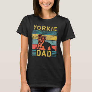 Camiseta Mens Yorkie Dad Dog Fathers Day Paw Love Bark Pup