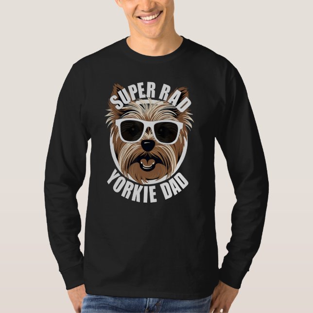 Camiseta Mens Yorkie Dad  Fatheru2019s Day Yorkshire Terrie (Anverso)