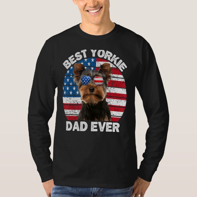 Camiseta Mens Yorkie Dad Para Hombres Yorkshire Terrier 4 D (Anverso)