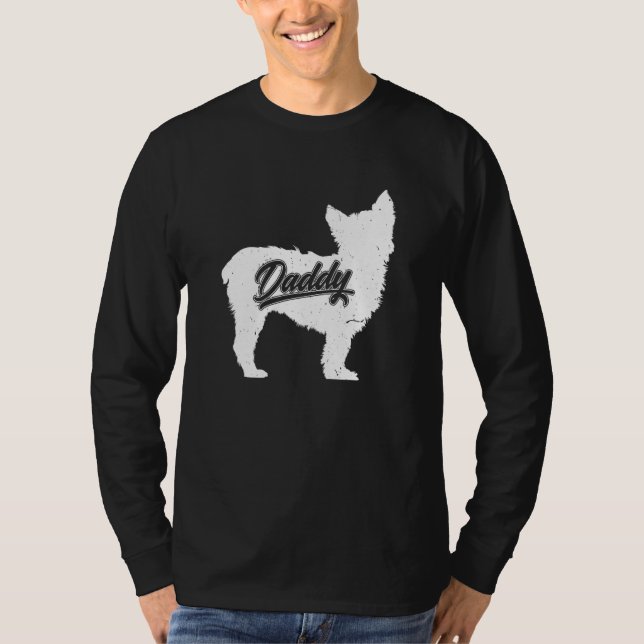 Camiseta Mens Yorkshire Terrier Daddy Papa Padres De Yorks (Anverso)