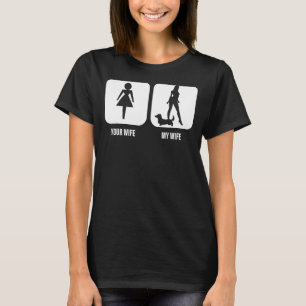 Camiseta Mens Your Wife Mi Esposa Dachshund Perro Por Espos