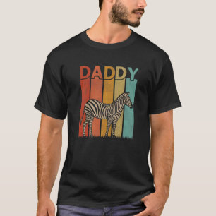 Camiseta Mens Zebra Retro Style Vintage Daddy Graphic Fathe