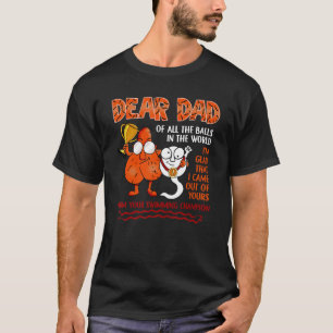 Camiseta Mensaje a papá en el día del padre, querido papá d