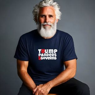 Camiseta Mensaje anti-Trump blanco rojo
