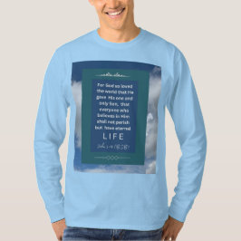 Camiseta Mensaje de amor - John 3-16 - Long Sleeve Lt Blue 