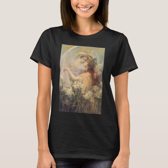 Camiseta Mensaje de Ángel de George Swen lugar de Arte Vint (Anverso)