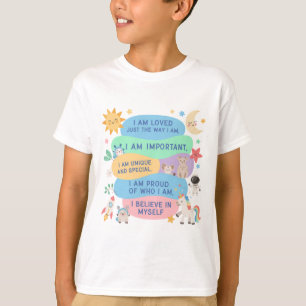 Camiseta Mensaje de Creencia Positiva en Uno Mismo para Peq