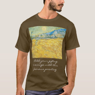 Camiseta Mensaje de cumpleaños de Van Gogh Wheat Field Pers