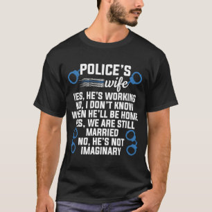 Camiseta Mensaje de esposa del oficial de policía