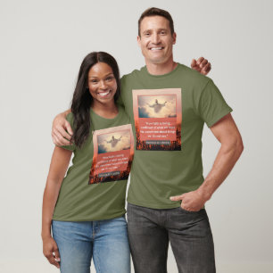 Camiseta Mensaje De Fe - 11-1 Brillante Verde Del Ejército