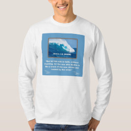 Camiseta Mensaje de fe - James 1-6 - Blanco de manga larga