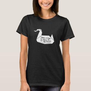 Camiseta Mensaje de la grúa de la fuga