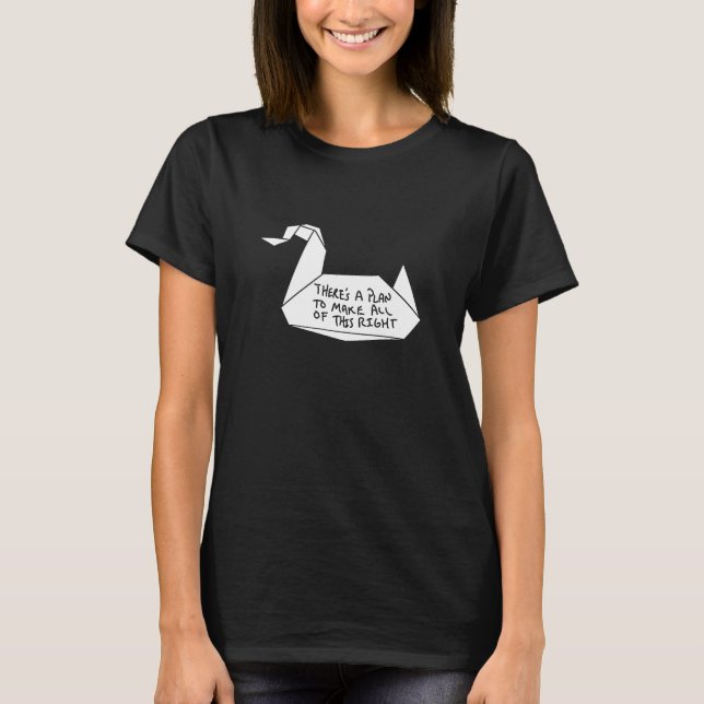 Camiseta Mensaje de la grúa de la fuga (Anverso)