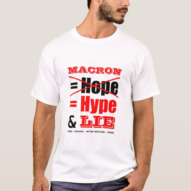 Camiseta Mensaje de la política francesa al presidente de M (Anverso)