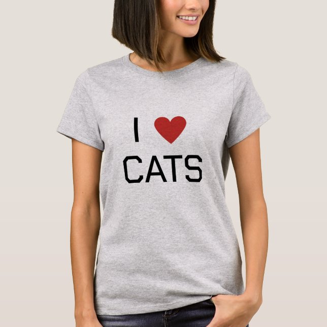 Camiseta Mensaje de los gatos del corazón (Anverso)