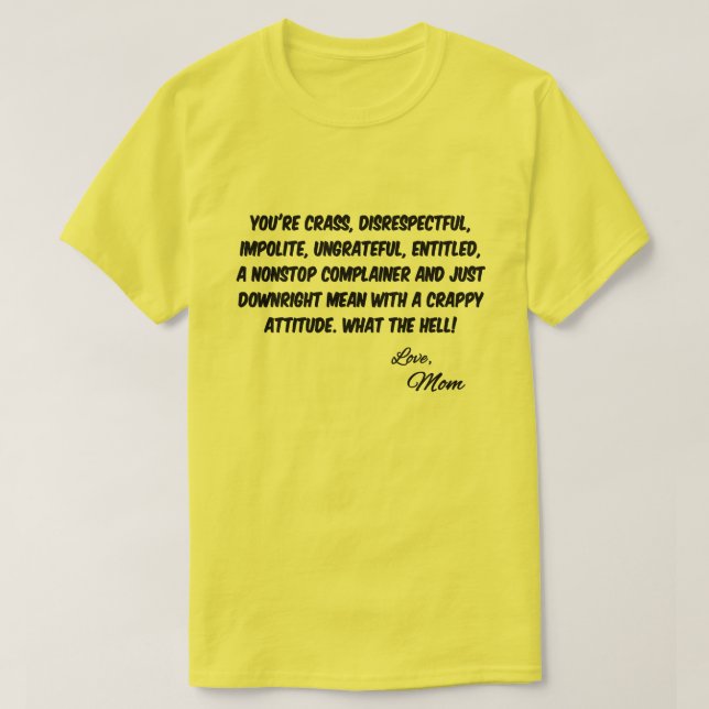 Camiseta Mensaje de Mamá (Diseño del anverso)