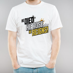 Camiseta Mensaje De Pascua - Murió, Subió, reinó
