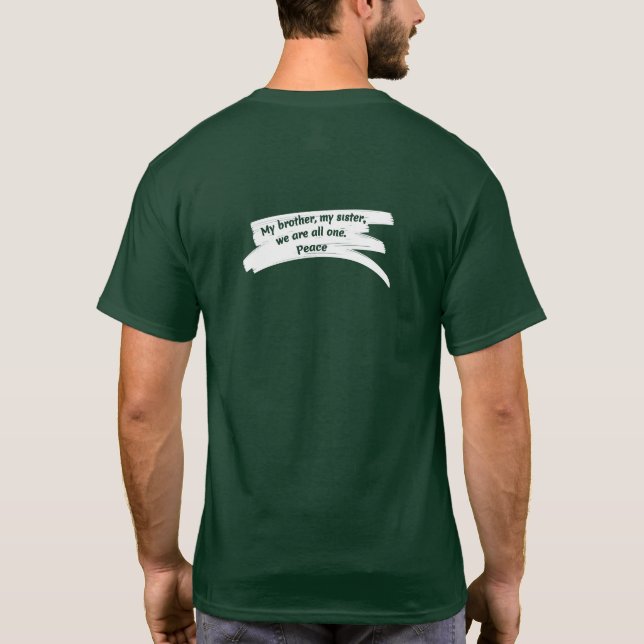 Camiseta Mensaje de paz de borrado de pintura (Reverso)