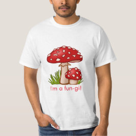 Camiseta Mensaje de Personalizado de hongos rojos