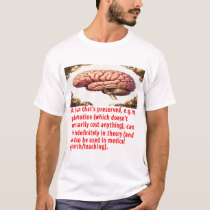 Camiseta Mensaje de preservación del cerebro (con engranaje