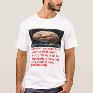 Camiseta Mensaje de preservación del cerebro (cúbico)