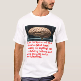 Camiseta Mensaje de preservación del cerebro (cúbico)