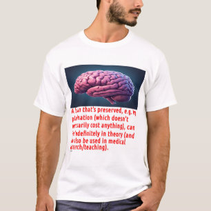 Camiseta Mensaje de preservación del cerebro (dibujo animad