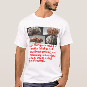 Camiseta Mensaje de preservación del cerebro (diseño de 4 i