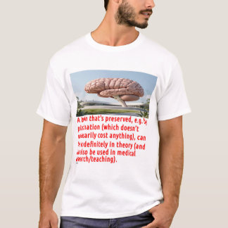 Camiseta Mensaje de preservación del cerebro (edificio)