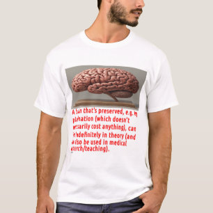 Camiseta Mensaje de preservación del cerebro (en madera)